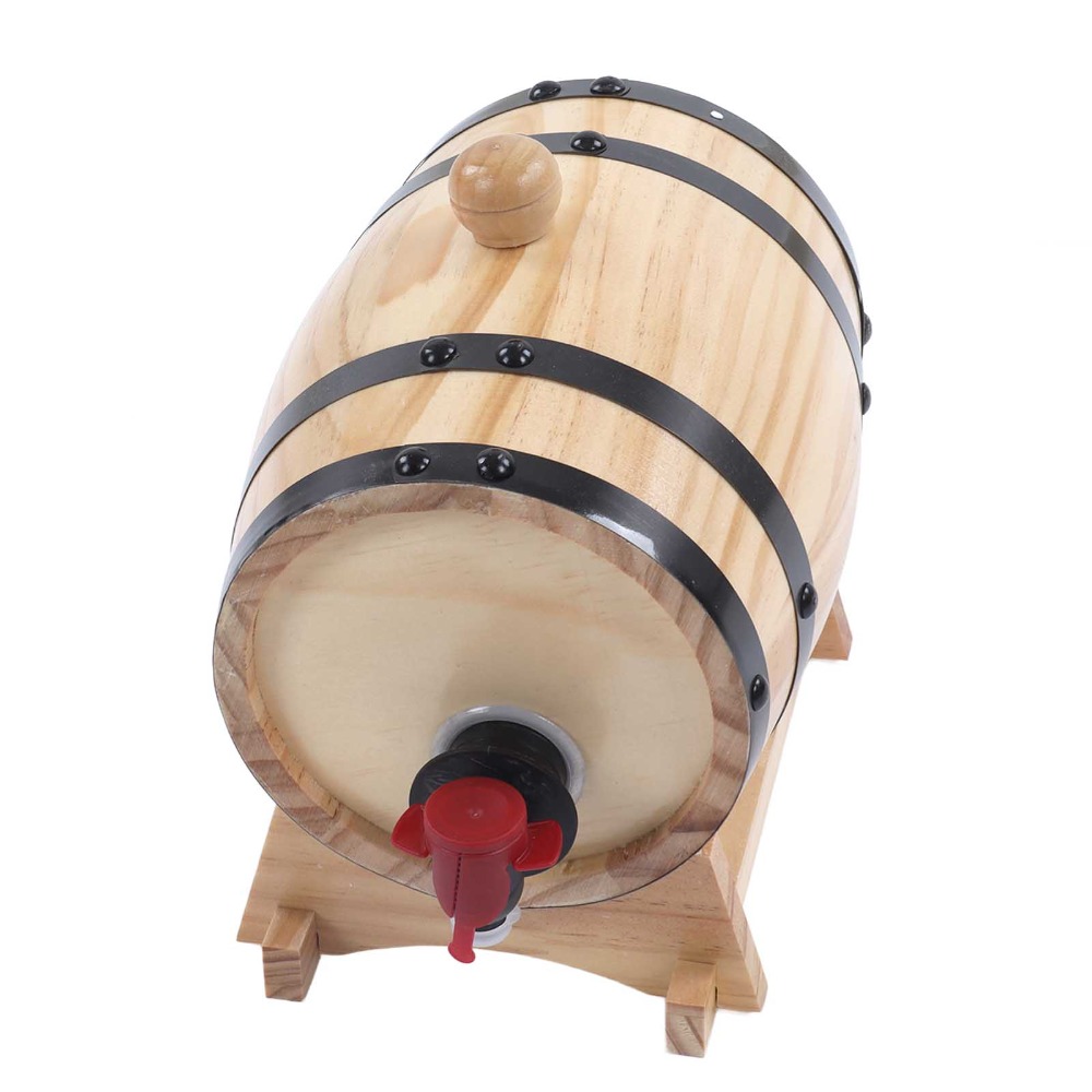 Wine Beer Whiskey - 7-delige vintage houten wijn- en biervaten
