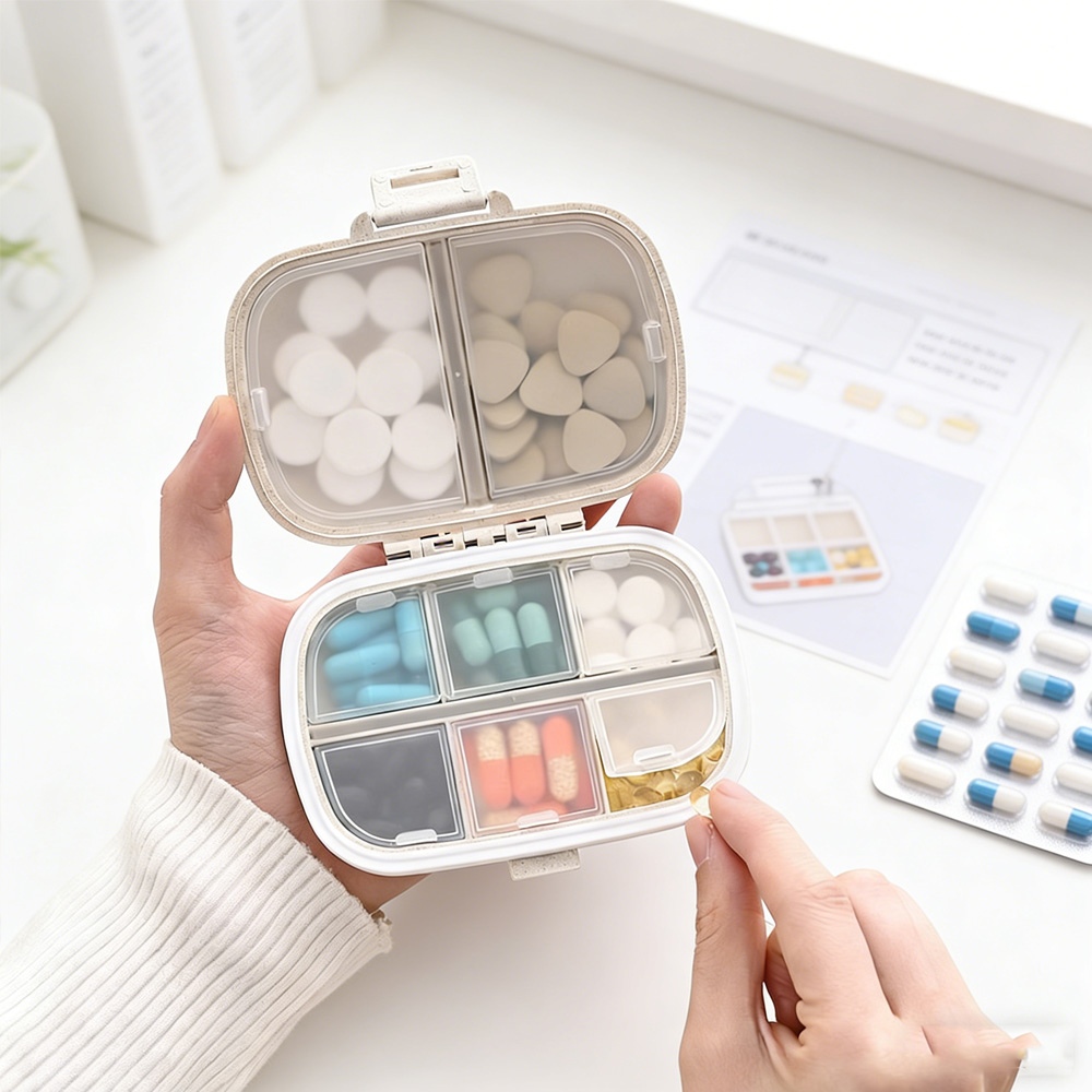 Cocktail Shaker Set - Draagbare medicijnopbergdoos Wekelijkse pilorganizer EHBO-doos Kantoorbenodigdheden
