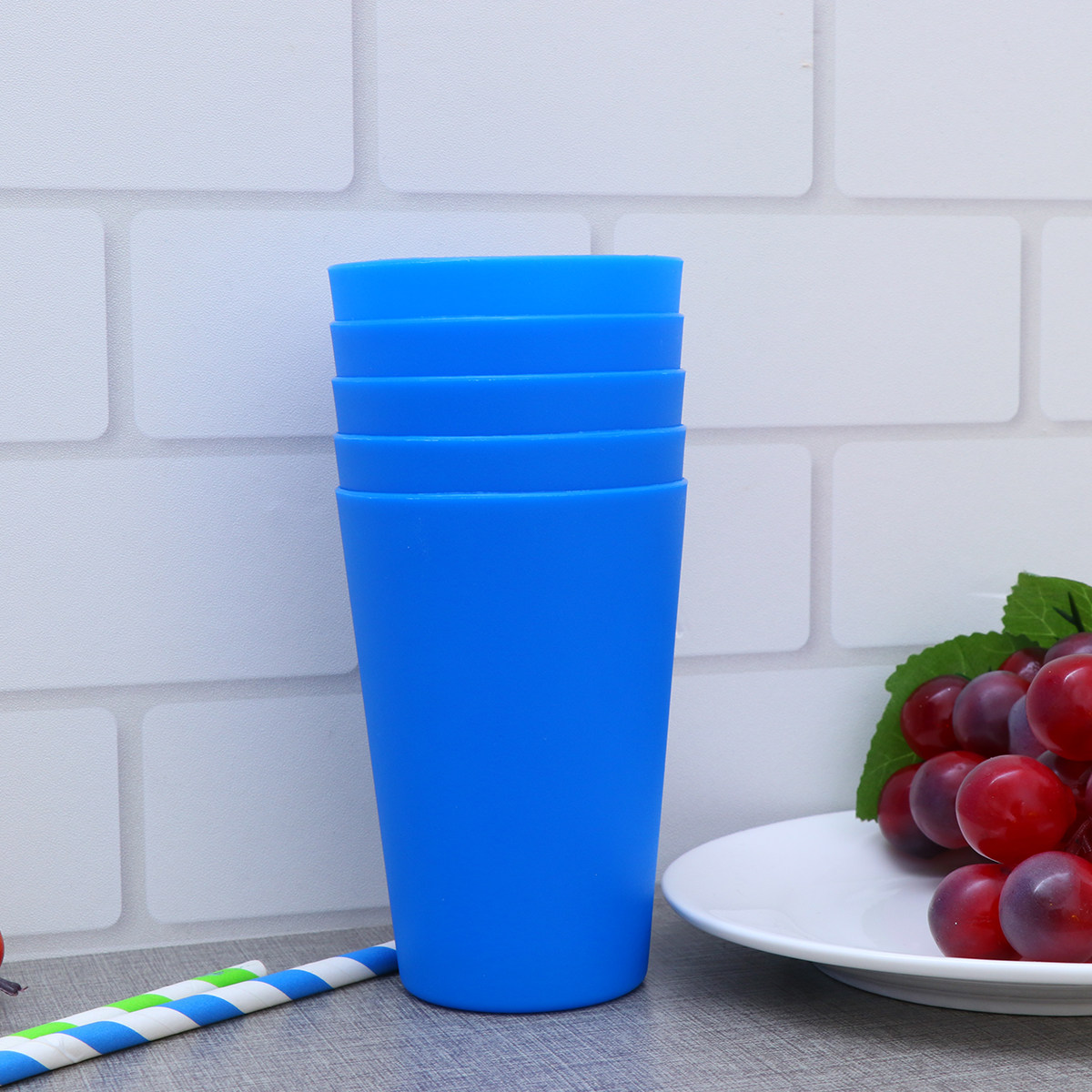 Wine Beer Restaurant - 12 stuks matte plastic drinkbekers, herbruikbaar,