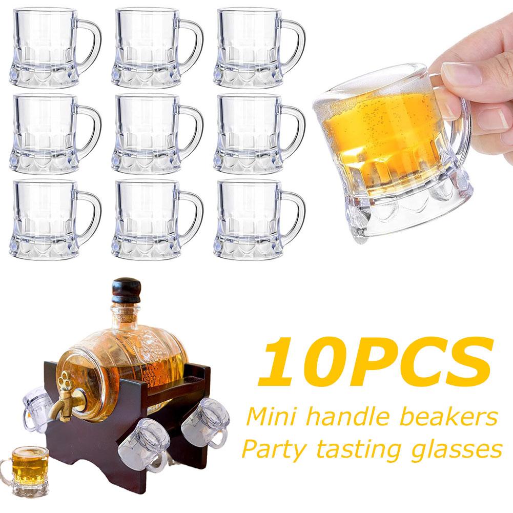 Beer Mug Handled - 10PCS 30ml Bierbeker Klein Handvat Plastic