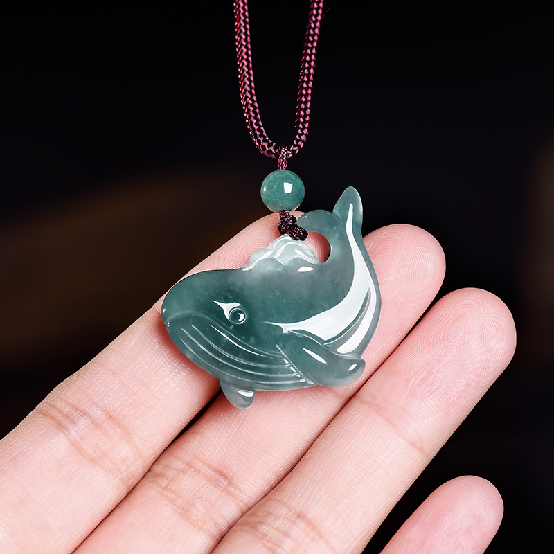 Cocktail Shaker Set - Natuurlijke Birmese Jadeiet Walvis Hanger Ketting