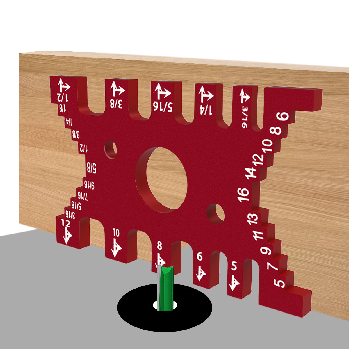 Spirit Measure Jigger - Precisie Meet Metrisch/Inch Zwaluwstaart Jig-Houtbewerking Tenon