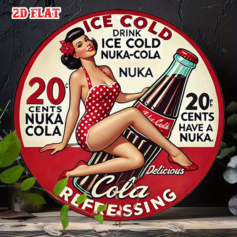 Wine Tag Label - 2D plat, 1pc retro pin-up 7,87x7,87