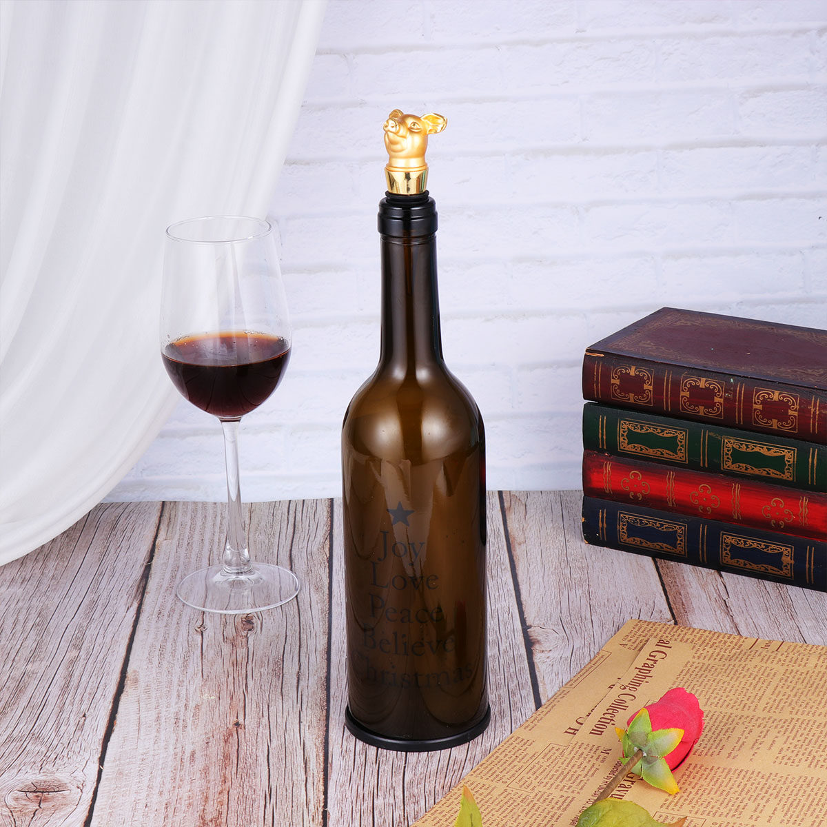 Wine Beer Restaurant - 1 Stuks Creatieve Varken Wijnstopper Legering