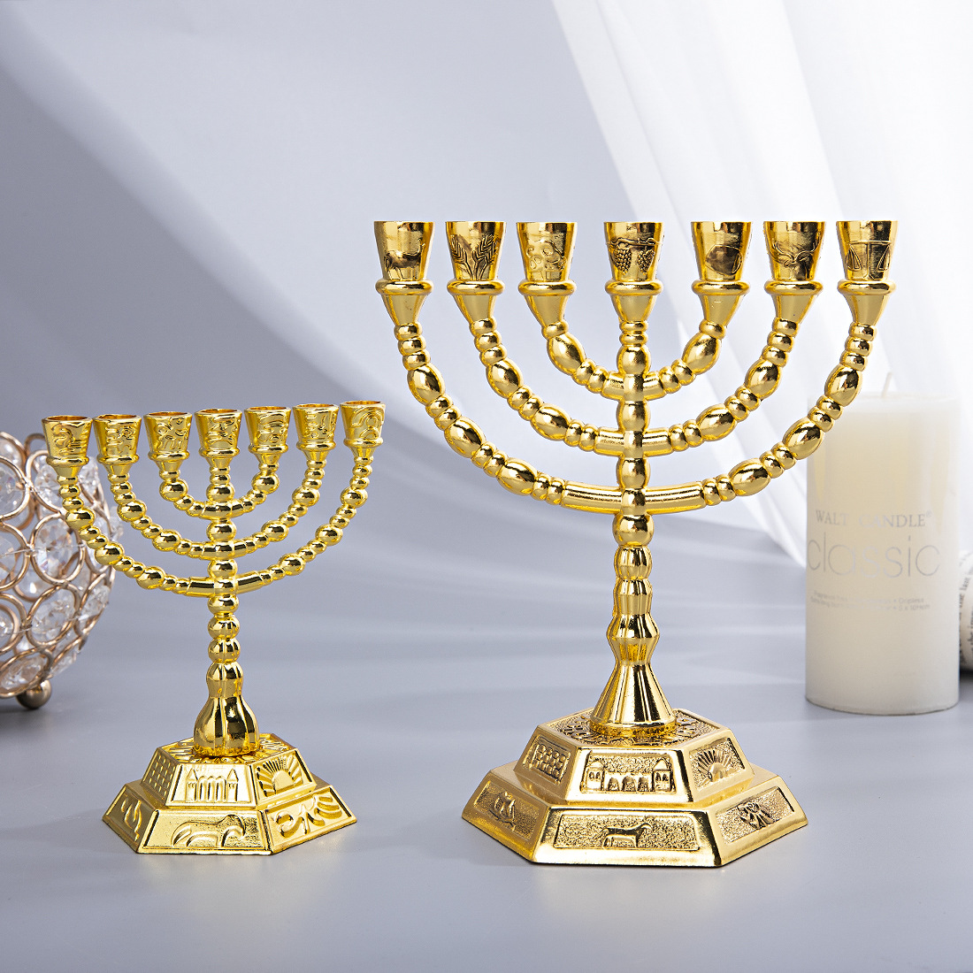 Cocktail Shaker Set - 7-armige Menora Joodse huisdecoratie kaarsenhouder decoratie