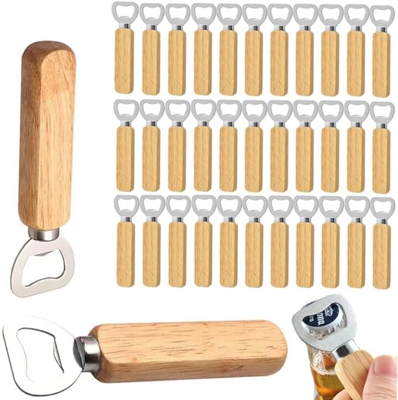Wine Beer Restaurant - Houten wijnflesopener, bierflesopeners Flesopener voor thuis,