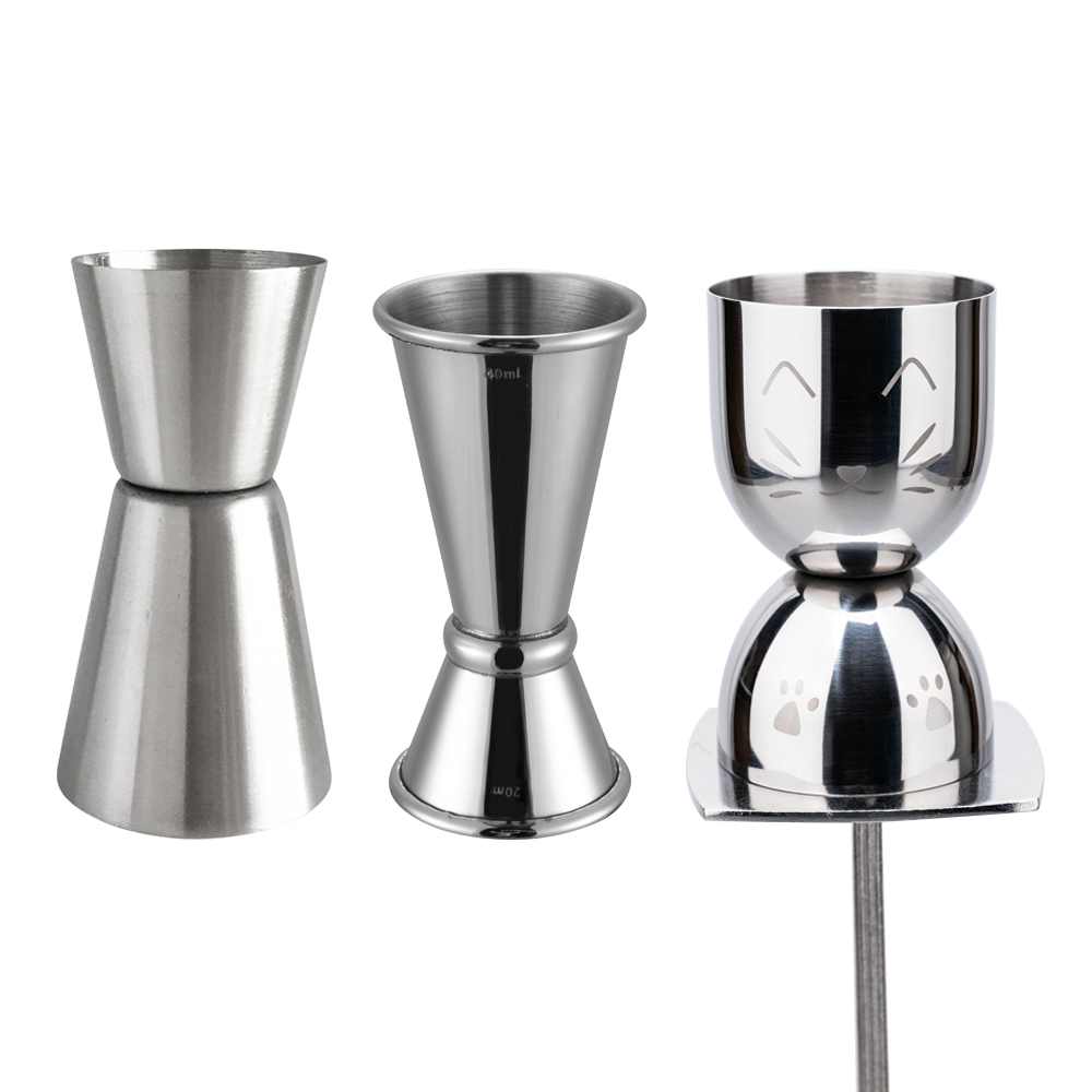 Spirit Measure Jigger - 20/40ml Cocktailbar RVS Jigger Dubbele Maatbeker