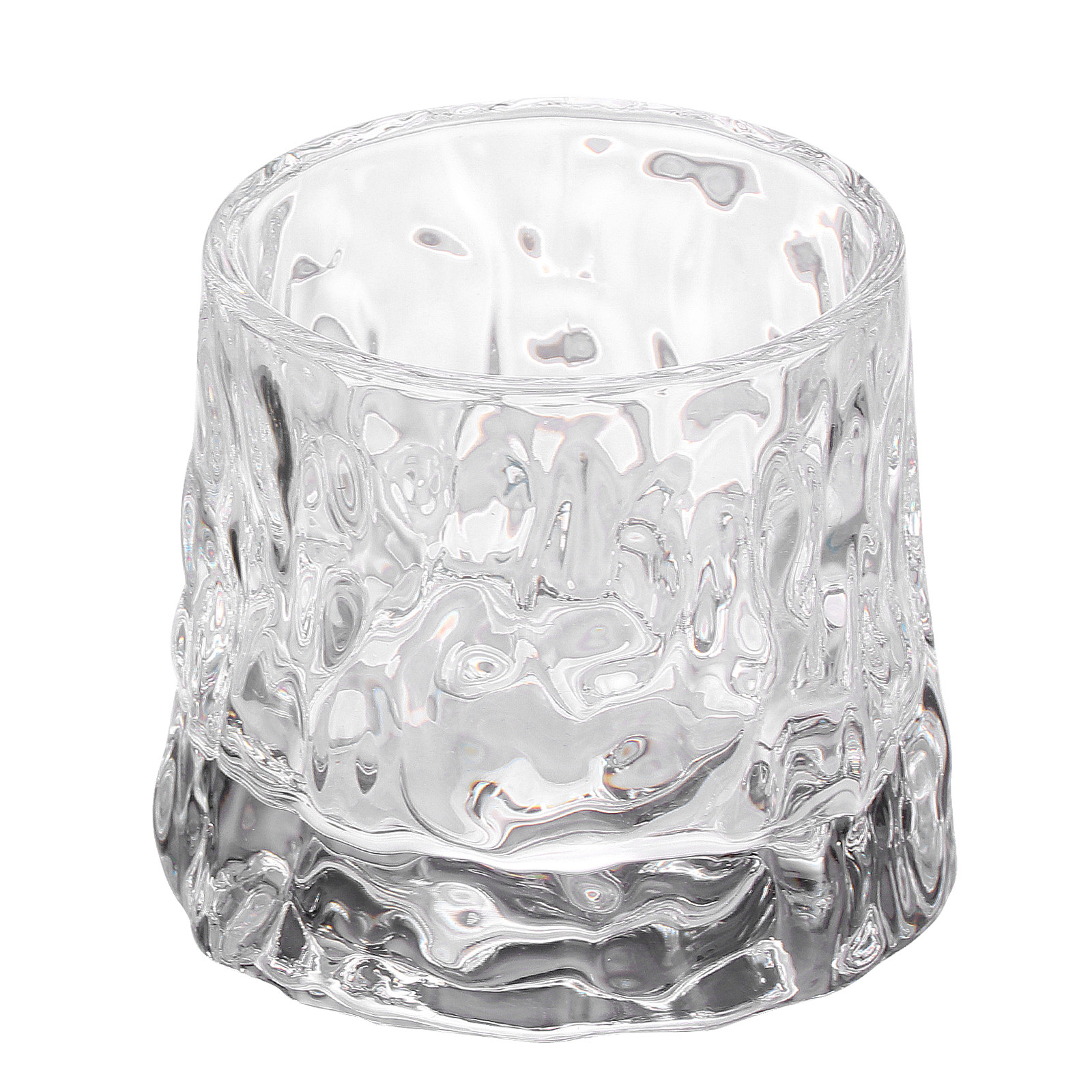 Wine Beer Whiskey - 1 Stuks Gehamerde Wijnbeker Premium Dikke