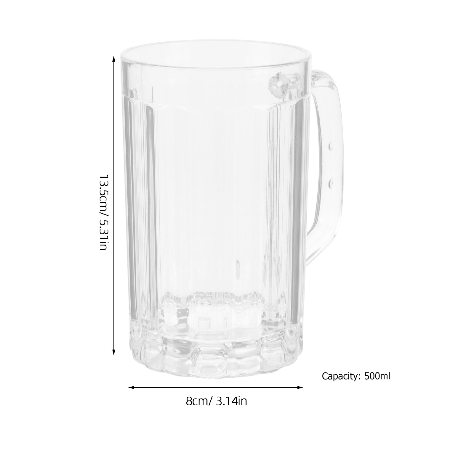 2 stuks 500ml hoogwaardige pla - Beer Mug Handled recensie en prijs