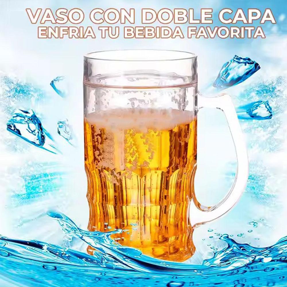 1/2 stuks dubbel bierglas met  - Beer Mug Handled recensie en prijs