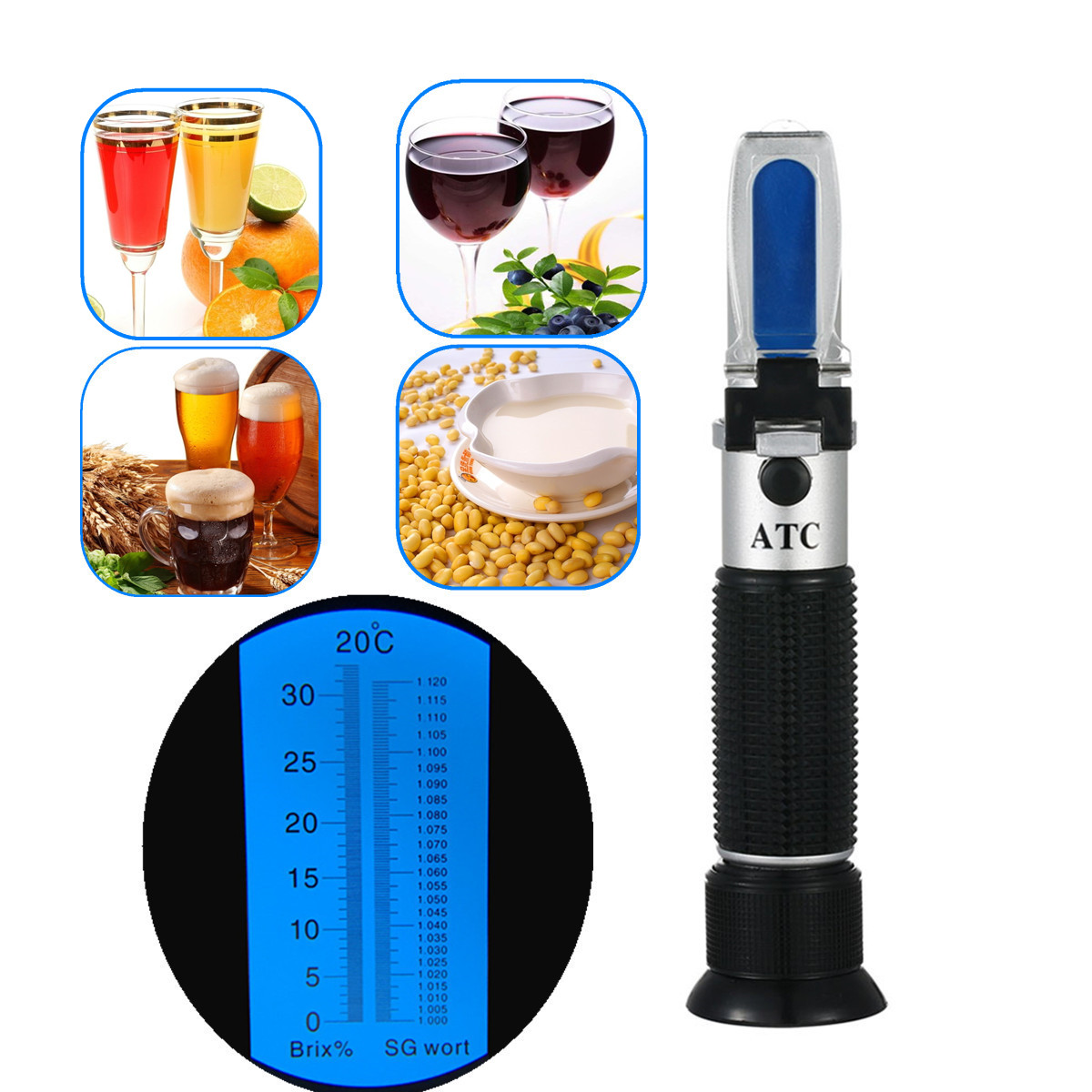 Refractometer 0-32% Brix Bierb - Wine To Beer Alcohol recensie en prijs
