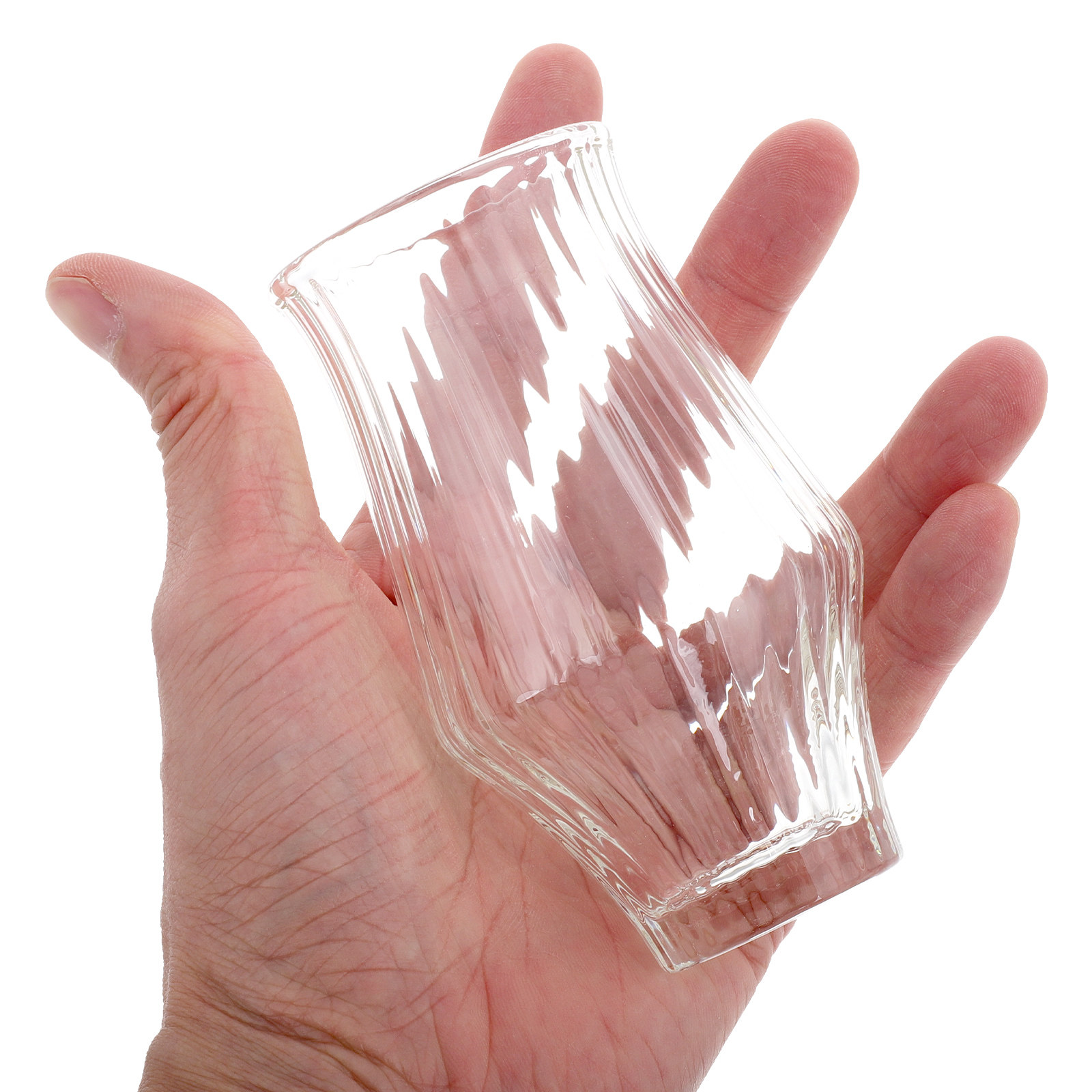 Glazen koffiekop met geribbeld - Wine Beer Coffee Drink recensie en prijs